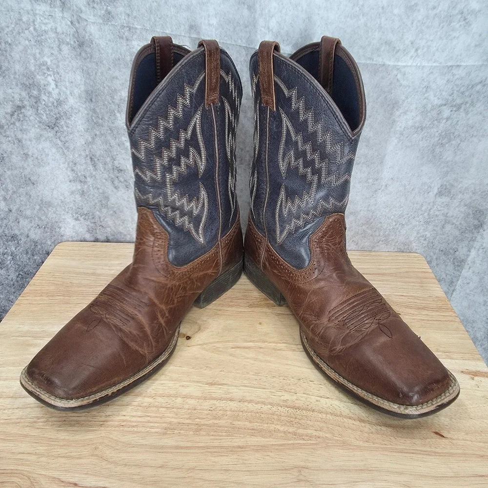 Ariat Tycoon Western Boots  Boys 6 Brown Leather Cowboy Roper Botas Pull On